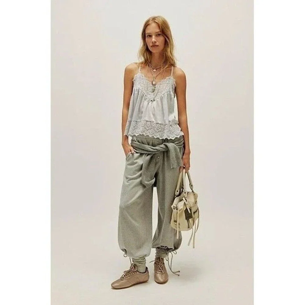 Intimately Free People Fiona Satin Printed Cami Tank Top Sleeveless XS 289535